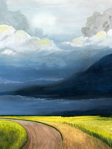 Eastern Glow II Black Ornate Wood Framed Art Print with Double Matting by Popp, Grace