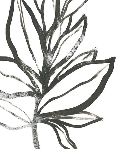Leaf Instinct I White Modern Wood Framed Art Print with Double Matting by Vess, June Erica