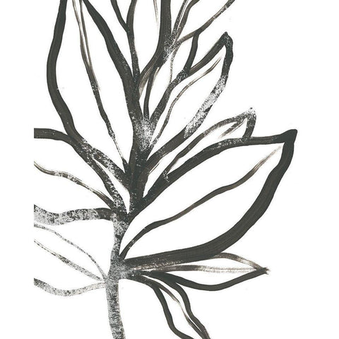 Leaf Instinct I White Modern Wood Framed Art Print by Vess, June Erica