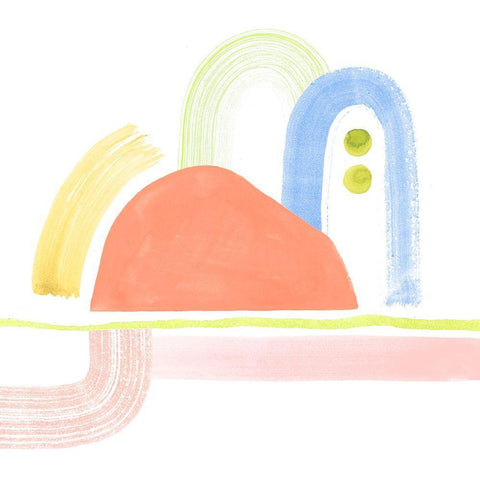 Playful Pike I White Modern Wood Framed Art Print with Double Matting by Popp, Grace