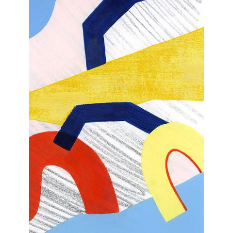 Simple Scribbles I White Modern Wood Framed Art Print by Popp, Grace