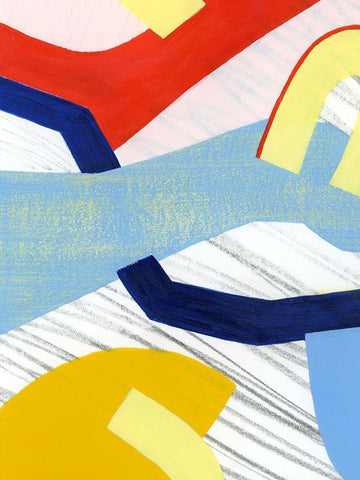 Simple Scribbles II Black Ornate Wood Framed Art Print with Double Matting by Popp, Grace