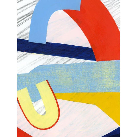 Simple Scribbles III Black Modern Wood Framed Art Print with Double Matting by Popp, Grace