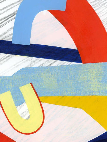 Simple Scribbles III White Modern Wood Framed Art Print with Double Matting by Popp, Grace