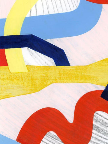 Simple Scribbles IV Black Ornate Wood Framed Art Print with Double Matting by Popp, Grace