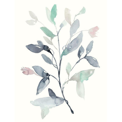 Water Branches I Black Modern Wood Framed Art Print with Double Matting by Goldberger, Jennifer