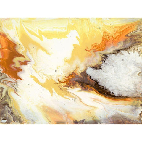 Liquid Earth VI Black Modern Wood Framed Art Print with Double Matting by Studio W