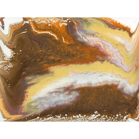 Liquid Earth VII Gold Ornate Wood Framed Art Print with Double Matting by Studio W