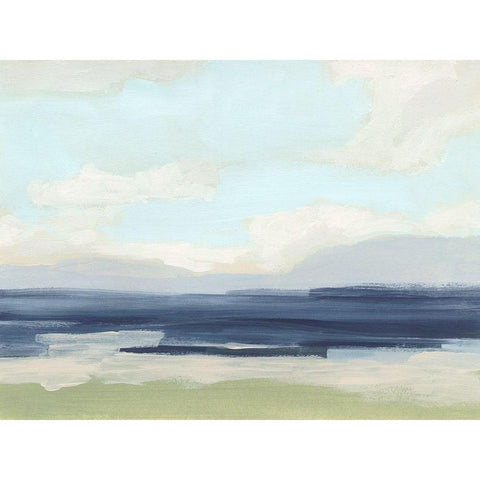 Verdant Coast I Gold Ornate Wood Framed Art Print with Double Matting by Vess, June Erica