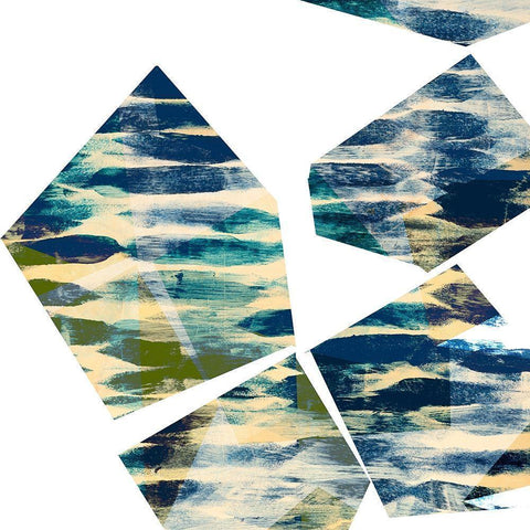 Banding Shapes II Black Modern Wood Framed Art Print by Jasper, Sisa