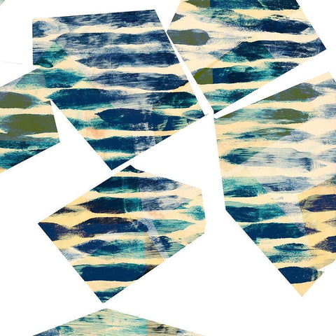 Banding Shapes III Black Modern Wood Framed Art Print with Double Matting by Jasper, Sisa