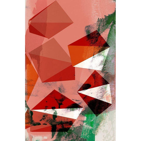 Coral Shapes III Black Modern Wood Framed Art Print with Double Matting by Jasper, Sisa