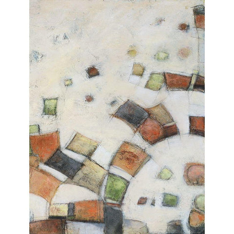 Fiesta in Earth II White Modern Wood Framed Art Print by Crawford, Beverly