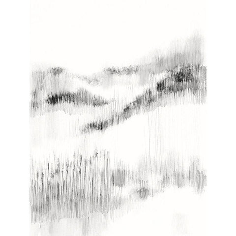 Grassy Hill II White Modern Wood Framed Art Print by Goldberger, Jennifer