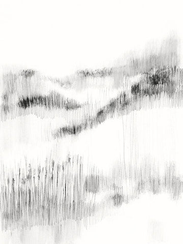 Grassy Hill II White Modern Wood Framed Art Print with Double Matting by Goldberger, Jennifer