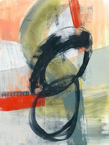 Dynamic Balance I Black Ornate Wood Framed Art Print with Double Matting by Goldberger, Jennifer