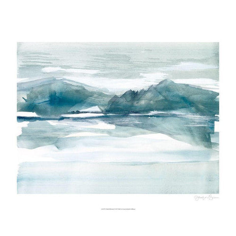 Peaked Reflection I White Modern Wood Framed Art Print by Goldberger, Jennifer