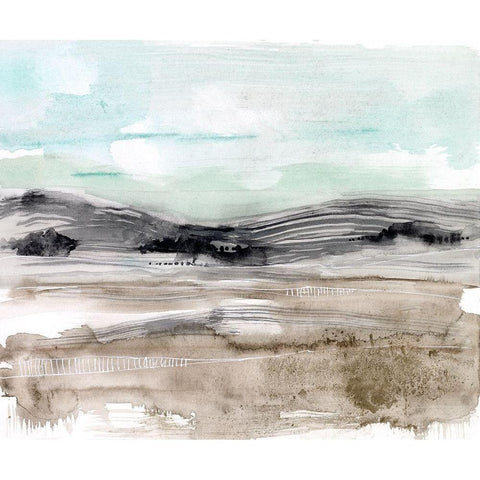 Lines in the Range I Black Modern Wood Framed Art Print by Goldberger, Jennifer