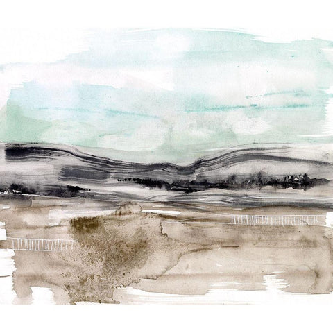 Lines in the Range II White Modern Wood Framed Art Print by Goldberger, Jennifer