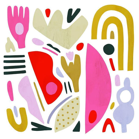 A la Carte I White Modern Wood Framed Art Print by Borges, Victoria