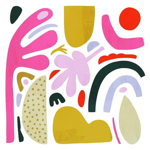 A la Carte II Black Modern Wood Framed Art Print with Double Matting by Borges, Victoria