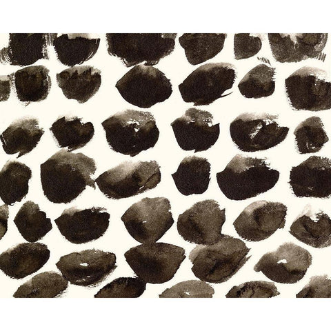 Dots Imperfection I Black Modern Wood Framed Art Print by Wang, Melissa