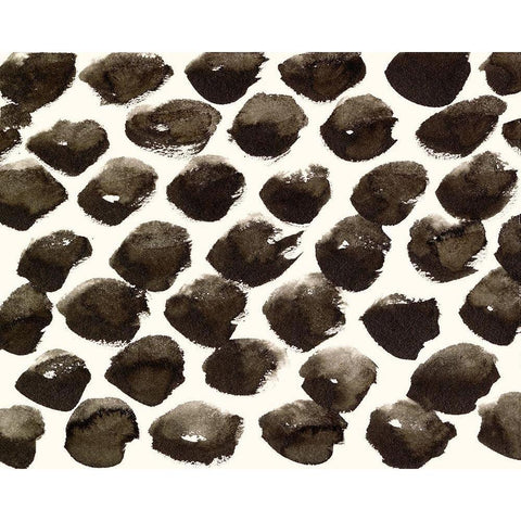 Dots Imperfection II Black Modern Wood Framed Art Print by Wang, Melissa