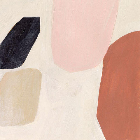 Terracotta Sonata II White Modern Wood Framed Art Print by Borges, Victoria