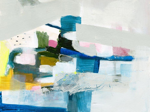 Costa I White Modern Wood Framed Art Print with Double Matting by Borges, Victoria