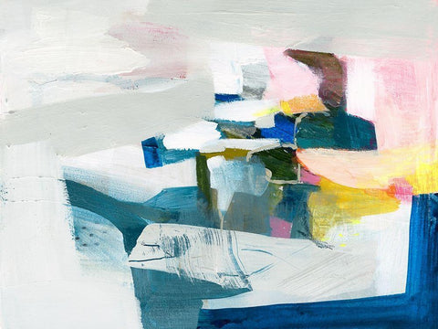 Costa II Black Ornate Wood Framed Art Print with Double Matting by Borges, Victoria