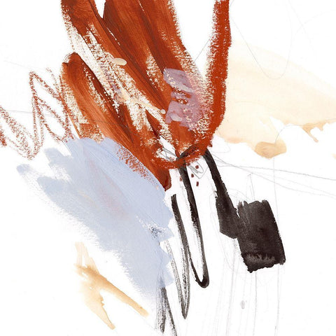 Iron and Down II Black Modern Wood Framed Art Print with Double Matting by Borges, Victoria