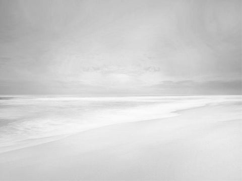 Black and White Water IV White Modern Wood Framed Art Print with Double Matting by McLoughlin, James