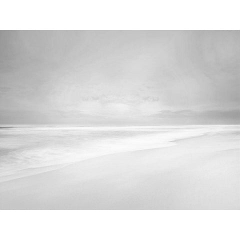 Black and White Water IV White Modern Wood Framed Art Print by McLoughlin, James