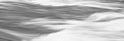 Black and White Water Panel X White Modern Wood Framed Art Print with Double Matting by McLoughlin, James