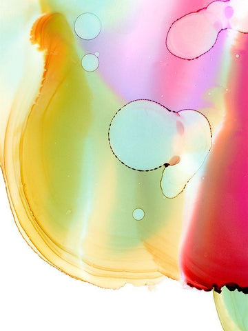 Lava Pop I White Modern Wood Framed Art Print with Double Matting by Harper, Ethan