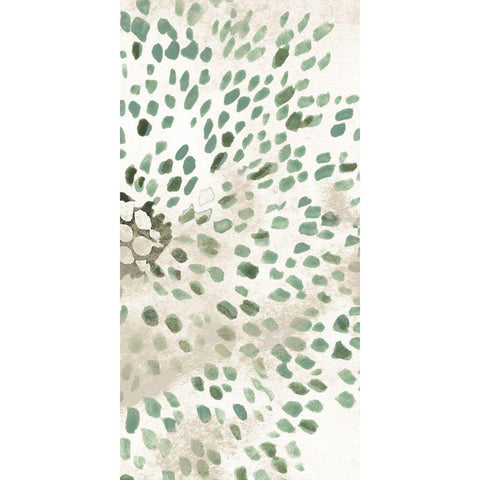 Green Flowerhead II White Modern Wood Framed Art Print by Vess, June Erica