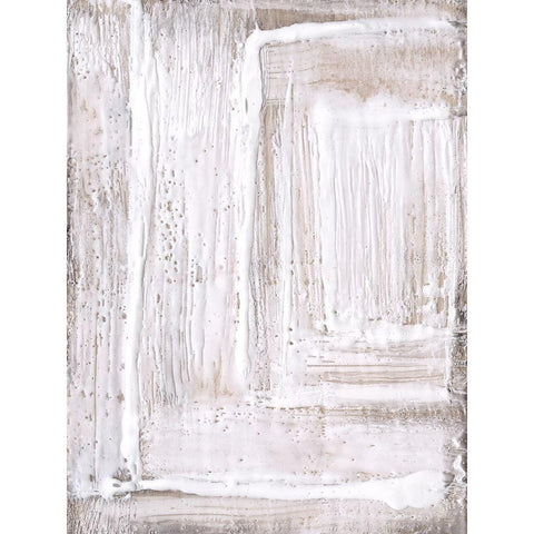 Concentric White I Black Modern Wood Framed Art Print with Double Matting by Goldberger, Jennifer