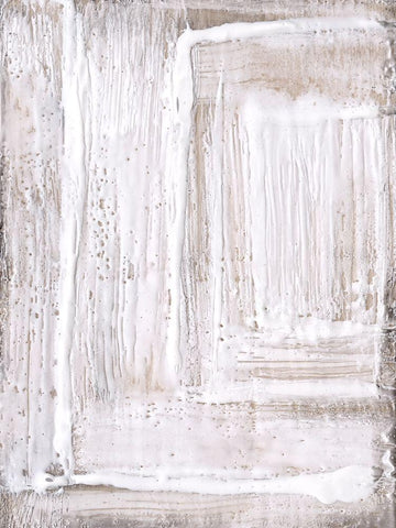 Concentric White I White Modern Wood Framed Art Print with Double Matting by Goldberger, Jennifer