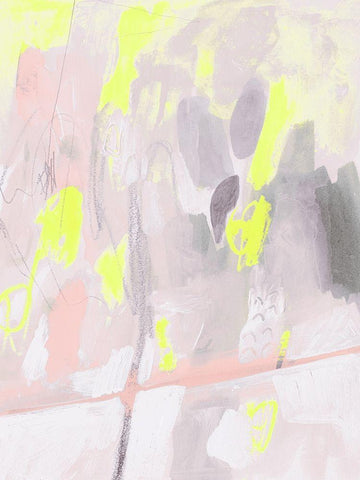 Fluoro I Black Ornate Wood Framed Art Print with Double Matting by Borges, Victoria