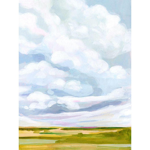 Lucid Skies II White Modern Wood Framed Art Print by Borges, Victoria