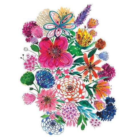 Free Floral I Black Modern Wood Framed Art Print by Hernandez, Larisa