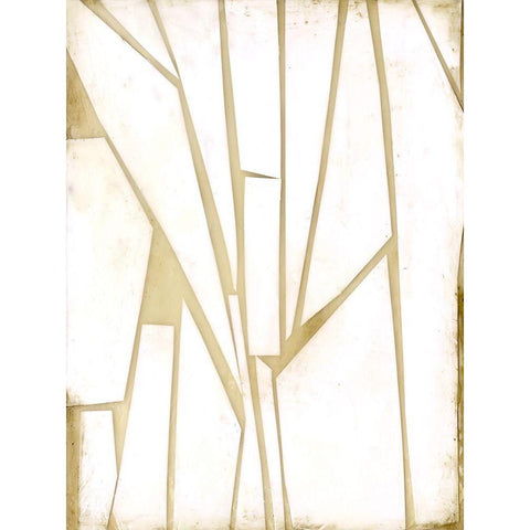 Antiqued Shards I Black Modern Wood Framed Art Print by Goldberger, Jennifer