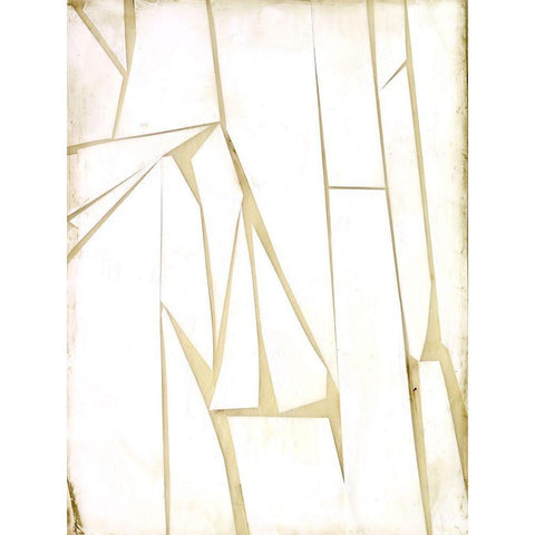 Antiqued Shards II Black Modern Wood Framed Art Print with Double Matting by Goldberger, Jennifer