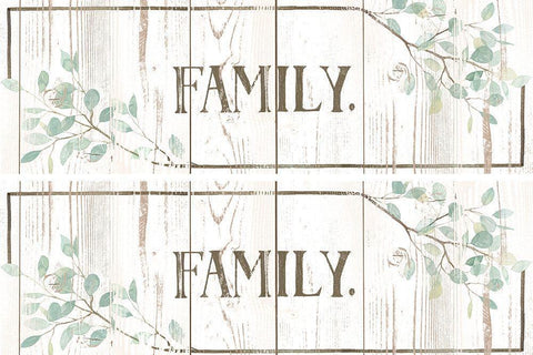 2-UP Eucalyptus Family I White Modern Wood Framed Art Print with Double Matting by Popp, Grace