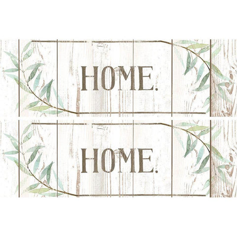 2-UP Eucalyptus Family II Black Modern Wood Framed Art Print with Double Matting by Popp, Grace