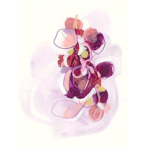 Orchid Sonata II Black Modern Wood Framed Art Print by Vess, June Erica
