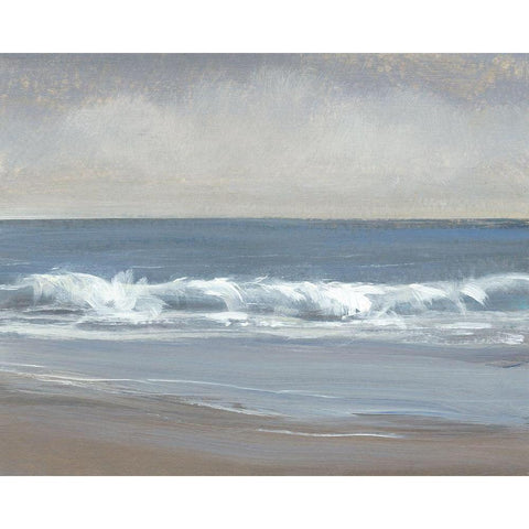 Neutral Shoreline I Black Modern Wood Framed Art Print by OToole, Tim