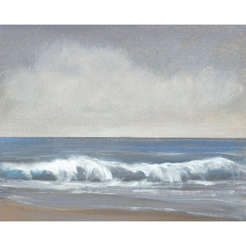 Neutral Shoreline II White Modern Wood Framed Art Print by OToole, Tim