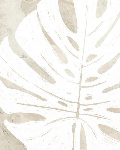 Linen Tropical Silhouette I Black Ornate Wood Framed Art Print with Double Matting by Vess, June Erica