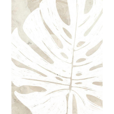 Linen Tropical Silhouette I Black Modern Wood Framed Art Print with Double Matting by Vess, June Erica